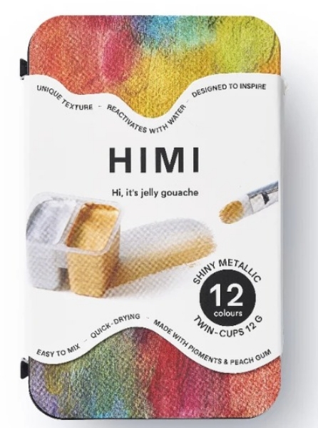 Picture of MIYA HIMI GOUACHE TWIN CUP SHINY METALLIC 12X12GM-TST223